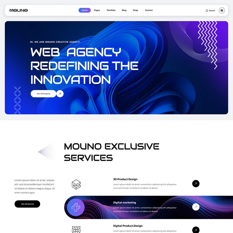 Mouno provide bt digital product designfor firms launching newest for products we have